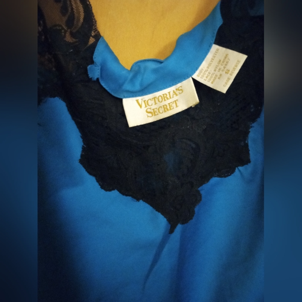 Victoria's Secret gold label blue slip dress size small